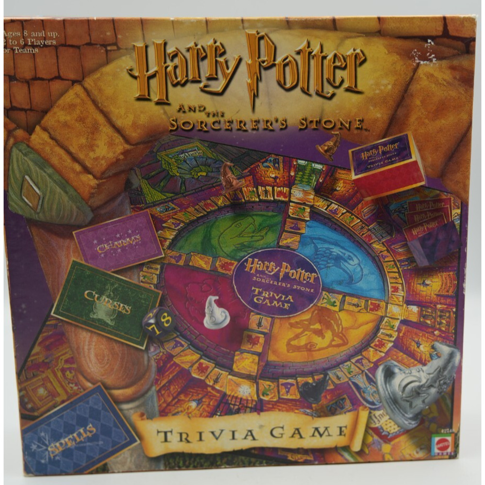 Harry‎ Potter and the Sorcerer’s Stone Trivia Game – Mattel 2001 – Used Complete